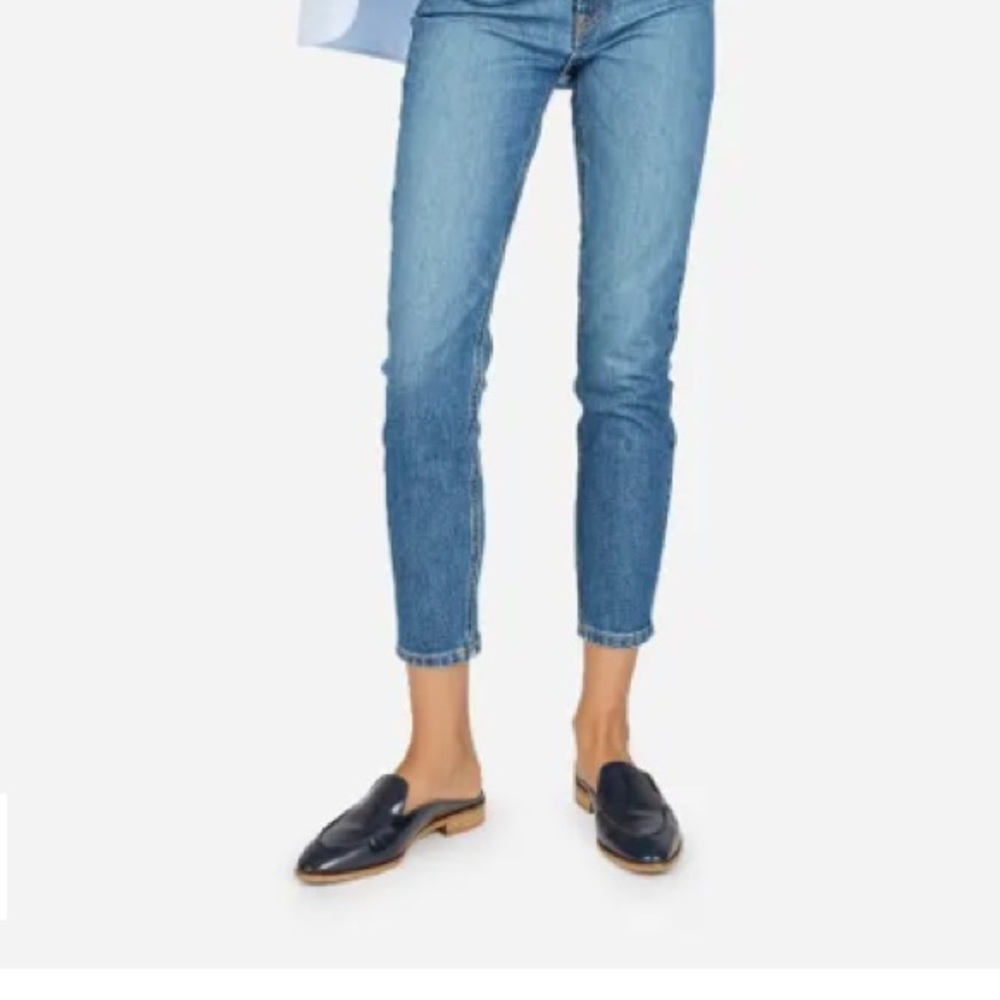 Everlane modern Loafer mule. Navy - Picture 6 of 7